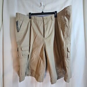 JF Ferrar Big & Tall Cargo Shorts Men's 4 Pocket Comfort Waist Casual Outdoor Kh